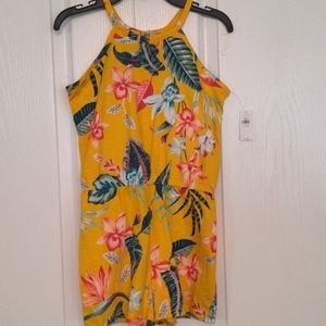 Girls floral romper size L 10-12